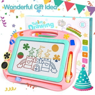 SGILE Magnetic Drawing Board Toy for Kids, Large Doodle Board Writing  Painting Sketch Pad, Blue