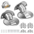 thumbnail image 1 of Magnetic Magnetic Door Stopper 2 Pack Brushed Stainless Steel Invisible Heavy Duty Magnetic Door Stops Silver No Drilling, 1 of 5