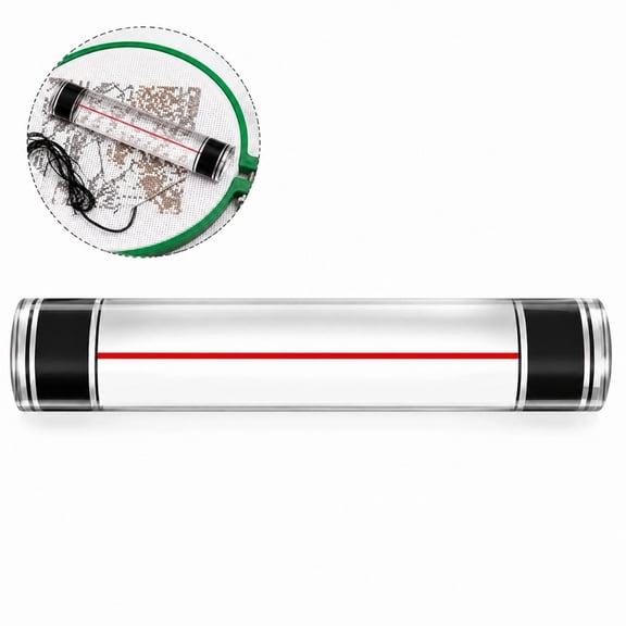 Magnetic Magnifying Ruler, 6.2 Inch Acrylic Reading Guide Bar with Red Alignment Line, Page Marker for Reading Assistance & Document Observation, Clear
