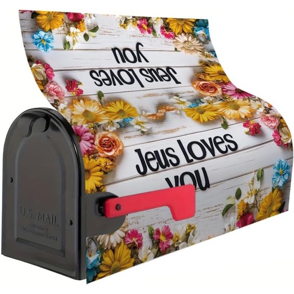 Magnetic Mailbox Covers Polyester Oxford Cloth Anti-UV and Reusable Letterbox Cover 21×18 Inch,Home Sweet Home