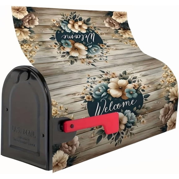 Magnetic Mailbox Covers Welcome Magnetic Mail Box Cover Reusable Letterbox Cover 21×18 Inch for Home Garden Outdoor Decor (Mailbox-001, 21 * 18)