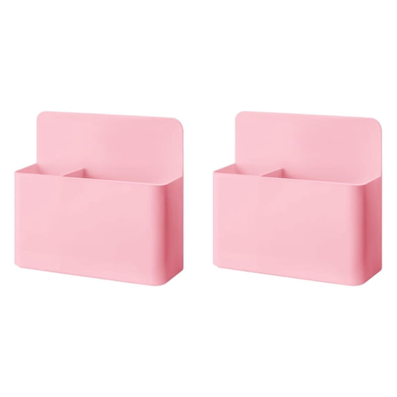 Magnetic Marker Holder, Dry Erase Marker Holder, Cup Pen Holder for Refrigerator, Wall Mount Self Adhesive Pen Pencil Storage Organizer for Whiteboard, Refrigerator, Home, and Office,Pink 2 Pcs