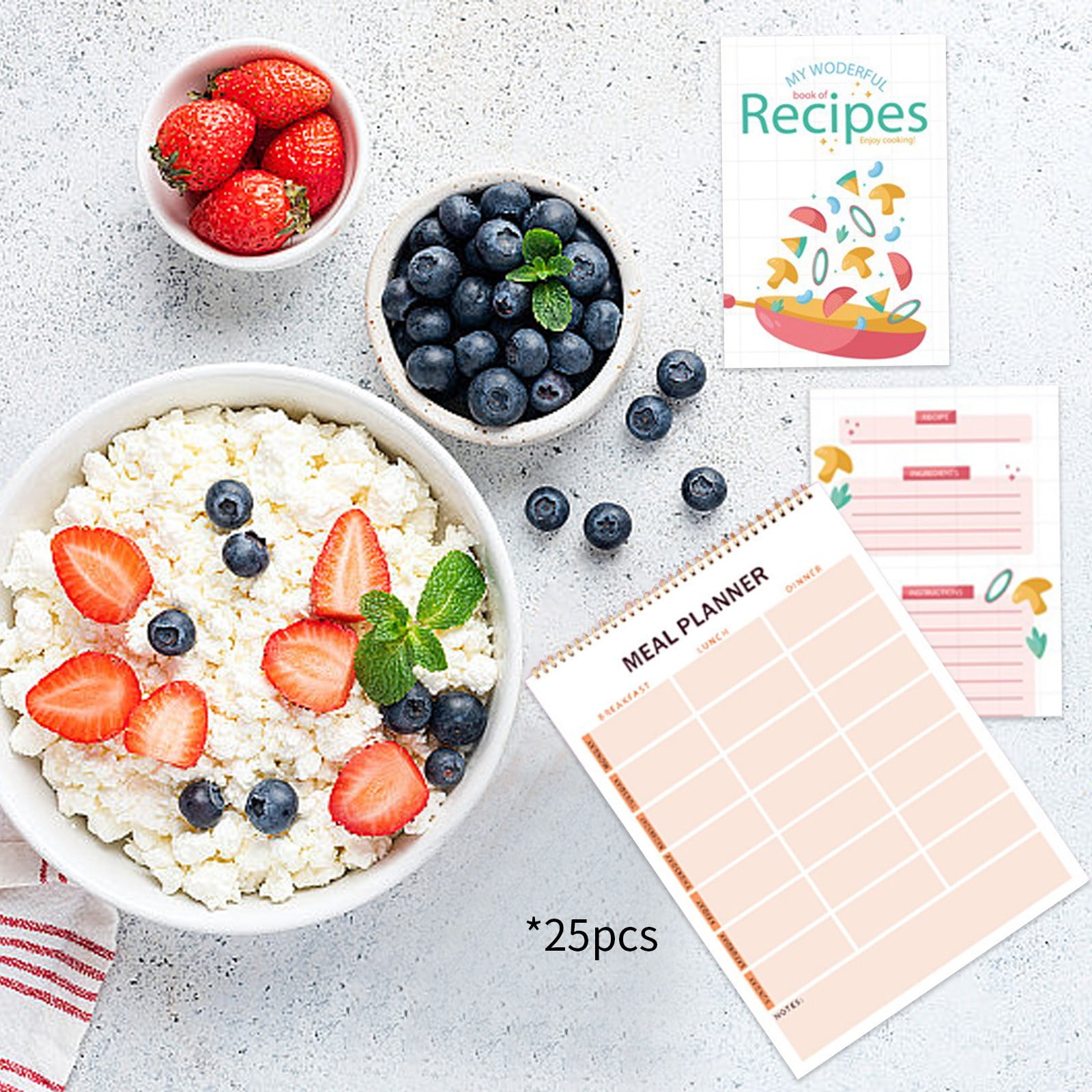 Magnetic Meal Planner & Grocery List Pad | 52 Undated Tear-Off Sheets ...