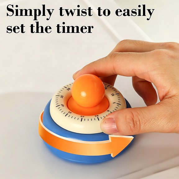 Magnetic Mechanical Countdown Timers That Can Stick On Refrigerators, Visual Reminder Clocks with Classic Mechanical Structure, Practical Kitchen Gadgets for Home Baking/Cooking Timing/Daily, Blue