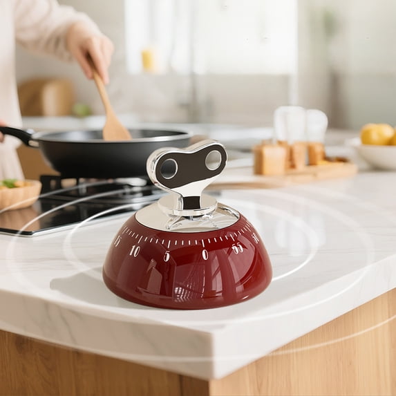 Magnetic Mechanical Kitchen Timer with Loud , 60-Minute Battery-Free Countdown Timer for Cooking, Baking and Meal Prep