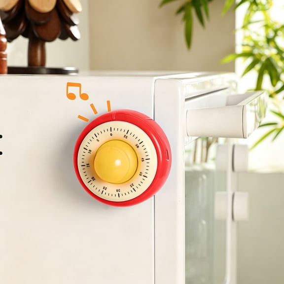 Magnetic Mechanical Timer Kitchen Timer, Refrigerator Sticker Visual Countdown, Durable Plastic Mechanical Reminder, Versatile Home Baking Cooking Fitness Office Daily Use Gift