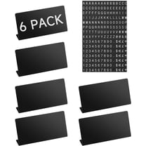 Mini Magnetic Letter Display Sign, Metal L-Shaped Food Price Board, 6 Pack