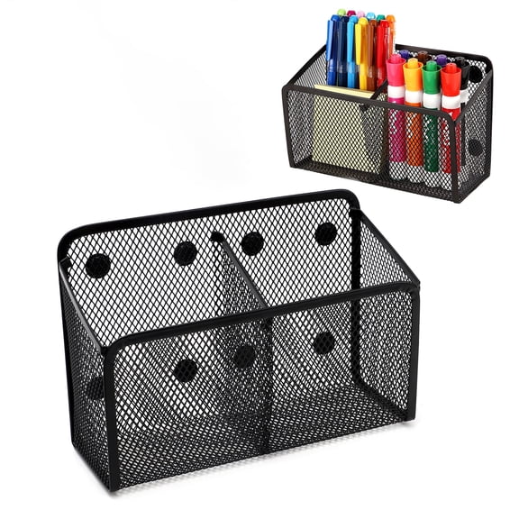 Magnetic Mesh Holder, EEEkit Magnetic Marker Organizer for Whiteboard, Refrigerator and Locker, Magnetic Desk Organizer for Office and Home