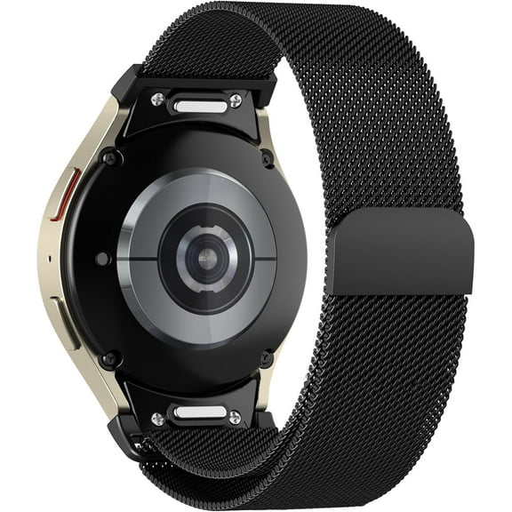 Magnetic Metal Band for Samsung Galaxy Watch 7 6 5 4 FE 40mm 44mm/Galaxy 6 Classic 43mm 47mm/4 Classic 42mm 46mm/5 Pro 45mm,One Click Attachment,No Gap Stainless Steel Milanese Loop Strap Women Men