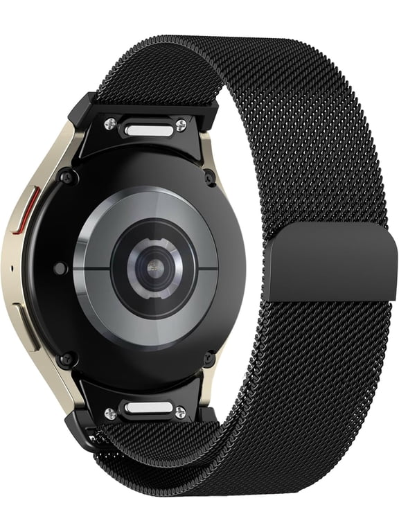 Magnetic Metal Band for Samsung Galaxy Watch 7 6 5 4 FE 40mm 44mm/Galaxy 6 Classic 43mm 47mm/4 Classic 42mm 46mm/5 Pro 45mm,One Click Attachment,No Gap Stainless Steel Milanese Loop Strap Women Men