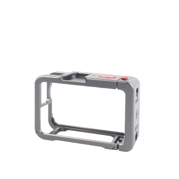 Magnetic Metal Frame Cage for DJI Action 6 Camera, Aluminum Alloy Quick-Release Protective Case with Cold Shoe Mounts & Open Vent Design