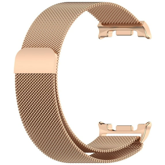 Magnetic Metal Mesh Watch Band Replacement for Galaxy Watch 8 Classic, Business Style Stainless Steel Wristband Strap (Rose Gold)