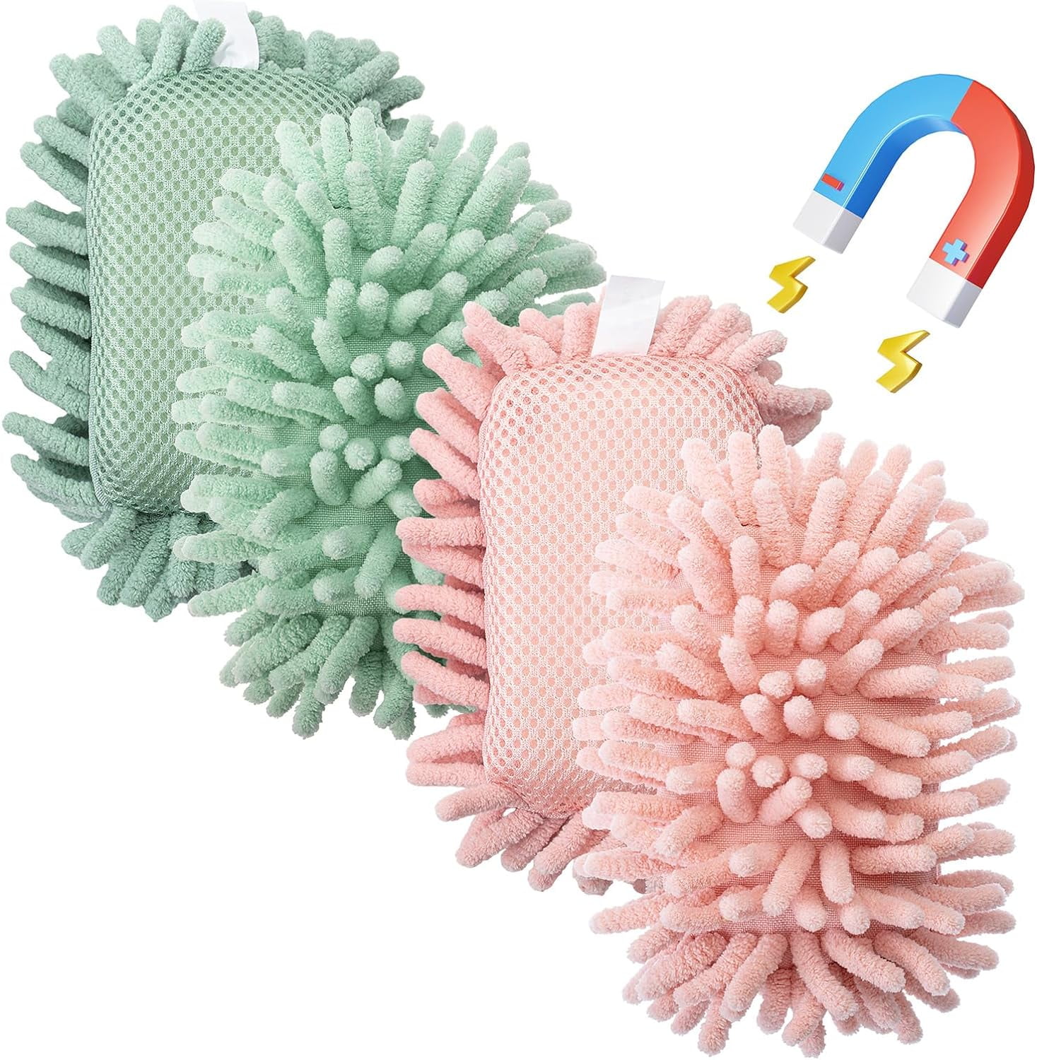 - Magnetic Microfiber Shag Whiteboard Erasers, 4" x 6", 4 Pack, Dual ...