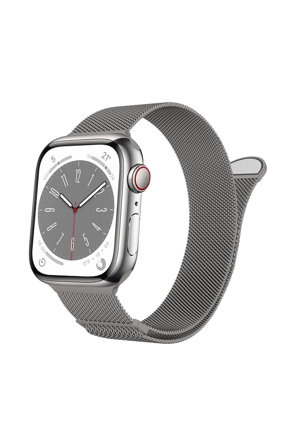 Magnetic Milanese Loop - Compatible with Apple Watch Bands 40mm 41mm 38mm Women Men,Stainless Steel Mesh Metal Strap for iWatch Bands Series 9 8 7 6 5 4 3,SE 2nd Generation, Gray