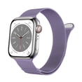 thumbnail image 1 of Magnetic Milanese Loop - Compatible with Apple Watch Bands 42mm 44mm 45mm 49mm Women Men,Stainless Steel Mesh Metal Strap for iWatch Bands Series 9 8 7 6 5 4 3,SE 2nd Generation, Purple, 1 of 2