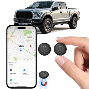 Magnetic Mini GPS Car Tracker, Real-Time Tracking, Built-in Strong Magnet, No Monthly Fees & No SIM Card, Compatible with Apple Find My, Anti-Theft Locator for Cars, Trucks & Bicycles, Only for iOS