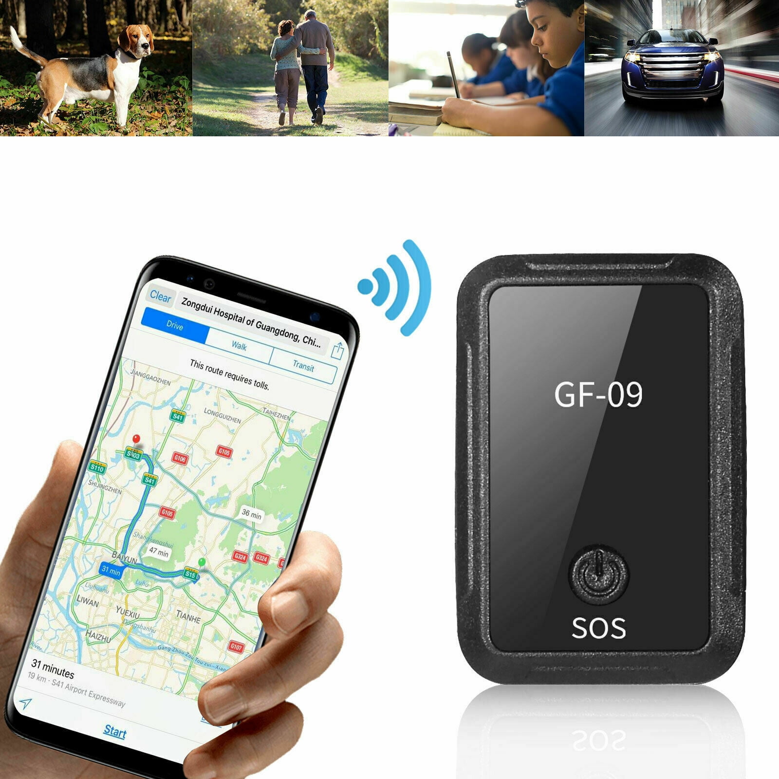 Magnetic Mini Portable Car GPS Tracker,Real-Time Tracking Locator  Anti-Theft Device with Voice Record, Anti-Lost Device for Seniors, Kids,  Cars, Vehicle, Bicycles, Tracking, Travel 