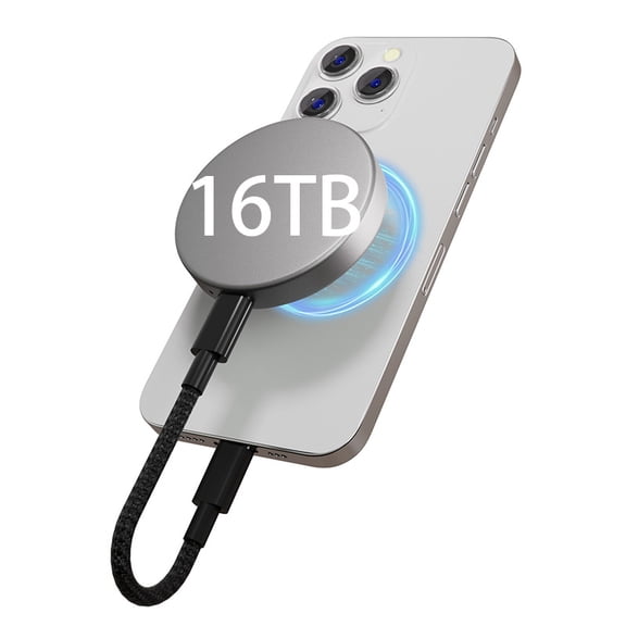 Magnetic Mini Portable SSD,USB-C for iPhone 15/16/17/18 Pro/Pro Max