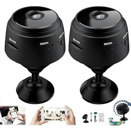 Magnetic Mini Security Camera Security Camera 2024 Upgraded Mini 1080p Hd Wireless Magnetic Security Camera Night Vision Motion Detection Security Cam 120 Days Standby Battery Life (1p