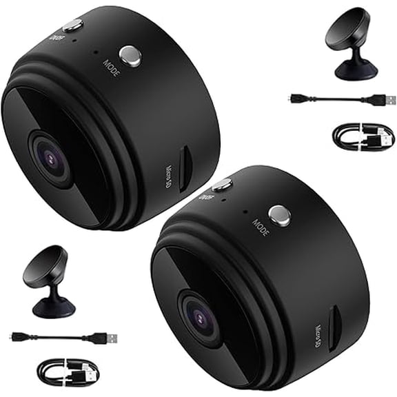 Magnetic Mini Security Camera, Security Camera, Mini Camera Wireless with Night Vision 1080p HD for Outdoor/Indoor