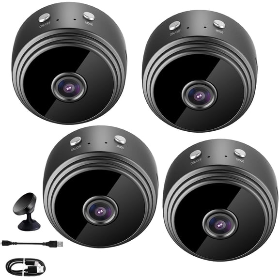 Magnetic Mini Security Camera, Security Camera, Mini Camera Wireless with Night Vision 1080p HD for Outdoor/Indoor