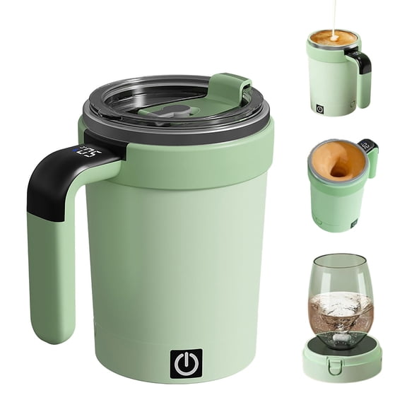 Magnetic Mixing Cup, Rechargeable Automatic Magnetic Stirring Coffee Mug, 380ml 2026 New Electric Self Stirring Coffee Mug, Smart Temperature Measurement, for Brewing Coffe, Tea, Milk
