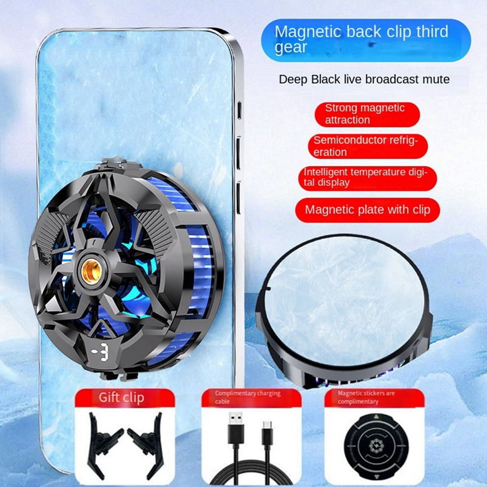 Magnetic Mobile Radiator Phone Cooler Silent Semiconductor Cooling Fan ...