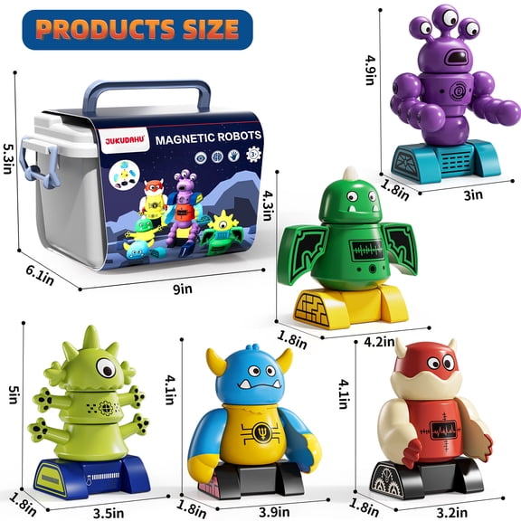 Magnetic Monster Robot Building Blocks Set Creative Learning for Kids Ages 3-8