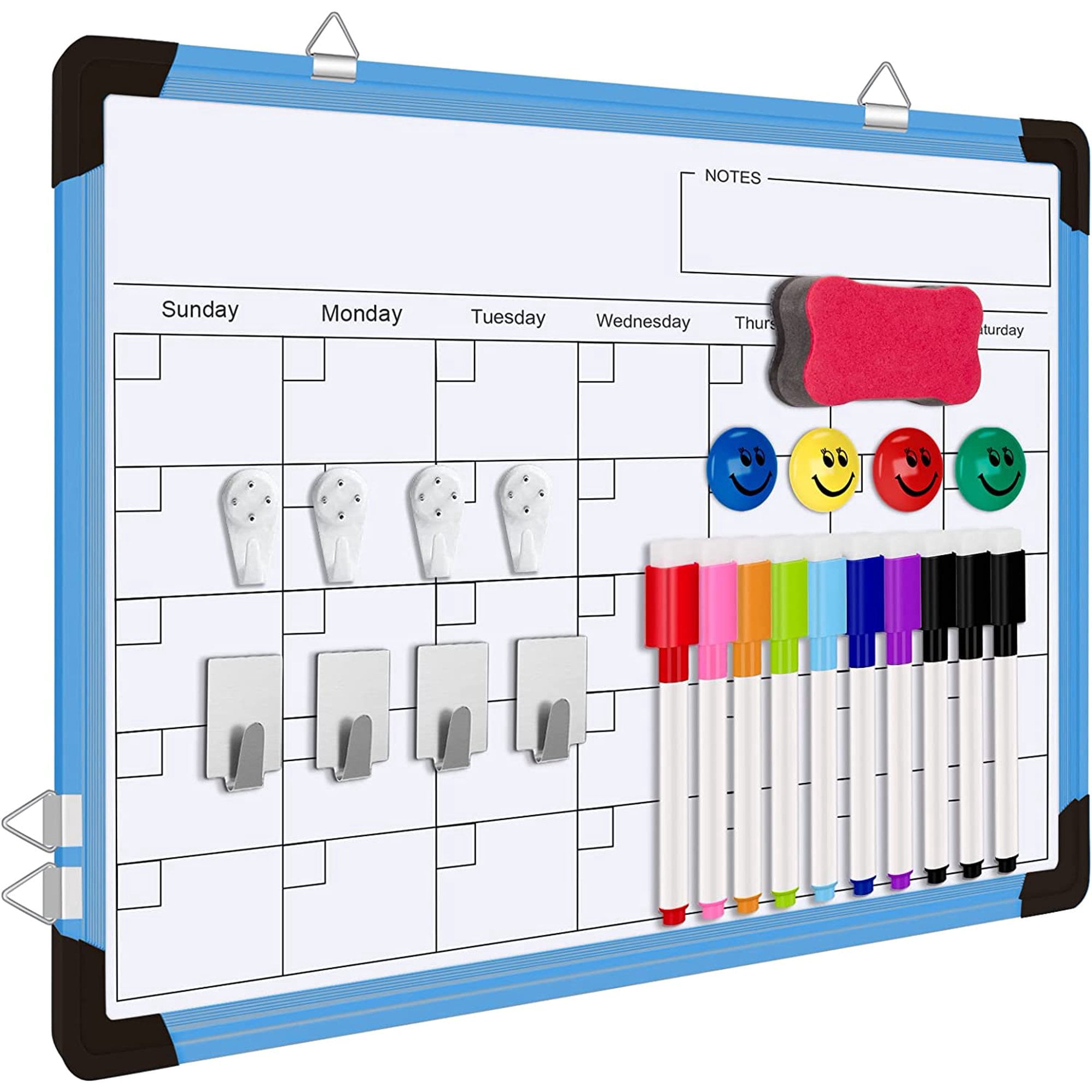 Magnetic Acrylic Calendar for Fridge, 16x12 Clear Fridge Calendar Dry  Erase Magnetic Planning Boards, Includes 8 Highlight Markers, Magnetic Pen