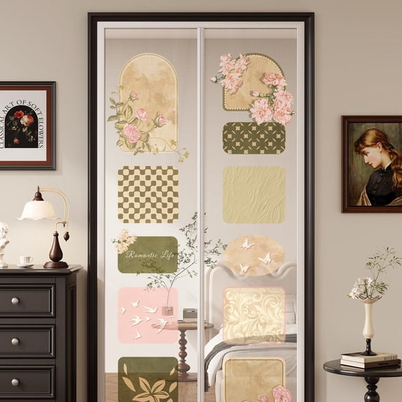 Magnetic Mosquito Curtain 80x220cm Self-Folding Mesh Screen for Kids ...