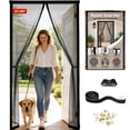 thumbnail image 1 of AuraLane Magnetic Screen Door Fit Door 32"x80",Heavy Duty Hands Free Mesh Curtain Keeps Bugs Out for Pet and Kid Friendly,Black, 1 of 10