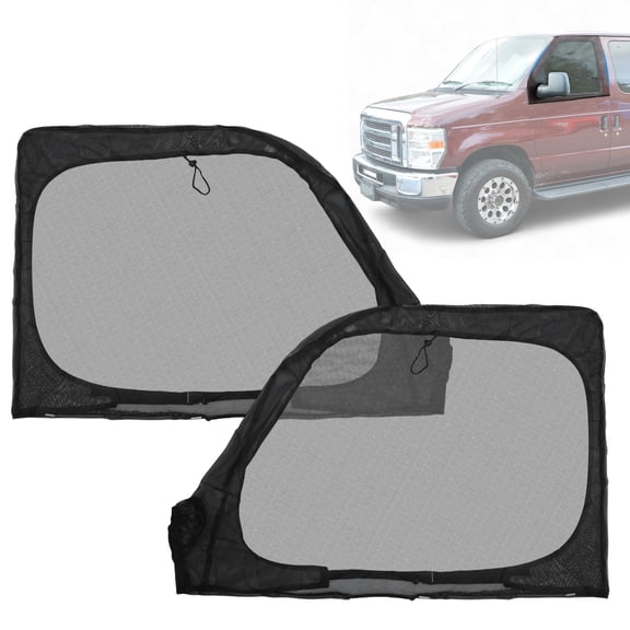 Magnetic Mosquito Screen for Front Door for Ford E-Series Econoline Club Wagon 02-25 47x31in Van Front Side Window Anti Mosquito Net Nylon Mesh for Camping Fishing Field 1 Pair