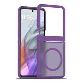 Magnetic for Motorola Razr 2025 / Motorola Razr 2024 Case, Compatible with MagSafe, Military Grade Drop Protection, Ultra Slim Translucent Matte Shockproof Lightweight Phone Cover, Darkpurple