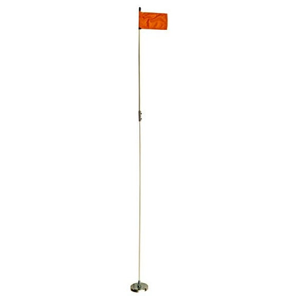 Magnetic Mount with 6 Foot Whip Pole and 4" x 6" Orange Display Flag.