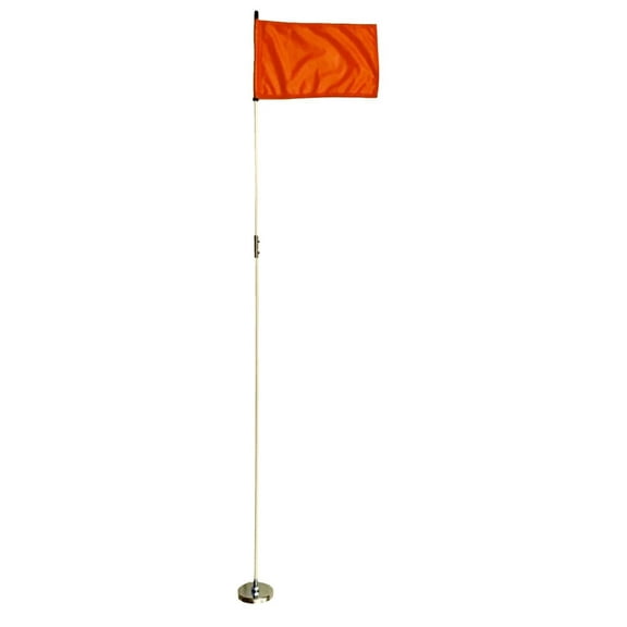Magnetic Mount with 6 Foot Whip Pole and 8" x 13" Orange Display Flag.