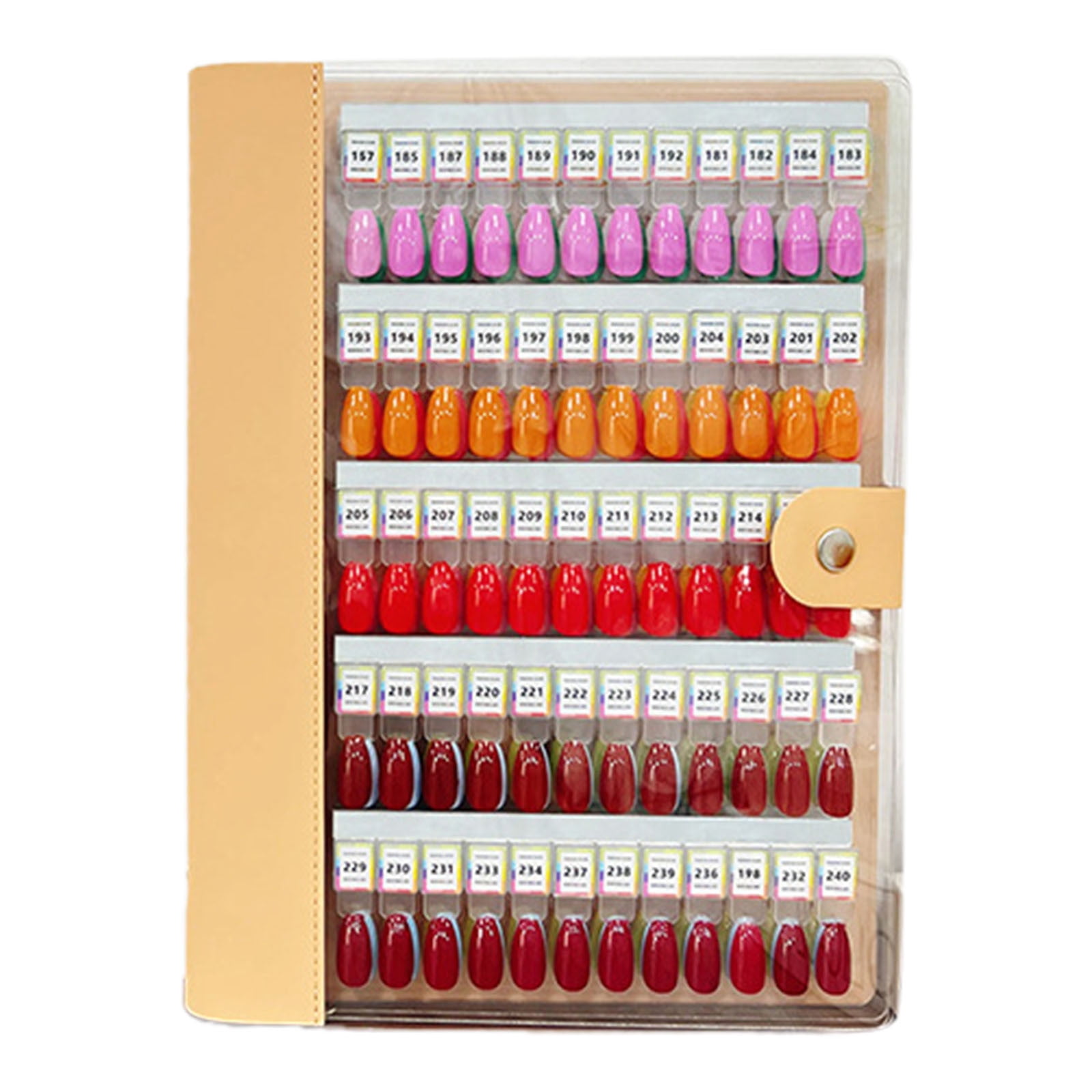 Nail Swatches Book - 120/180/240 Blank Nail Color Display Organizer with Transparent Nails & Separable Tips for Nail Salon, Manicurists & DIY Nail Art