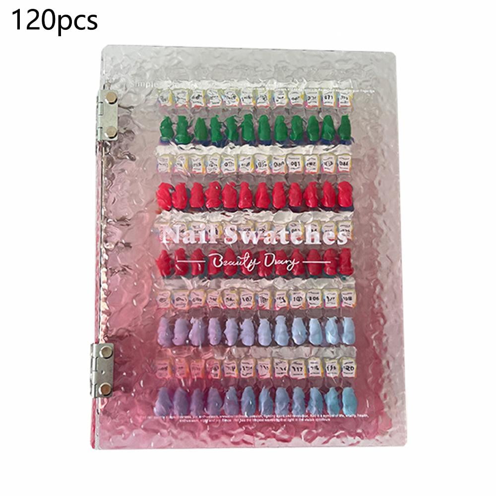 Magnetic Nail Swatches Book, 120Pcs Nail Color Display Book ...