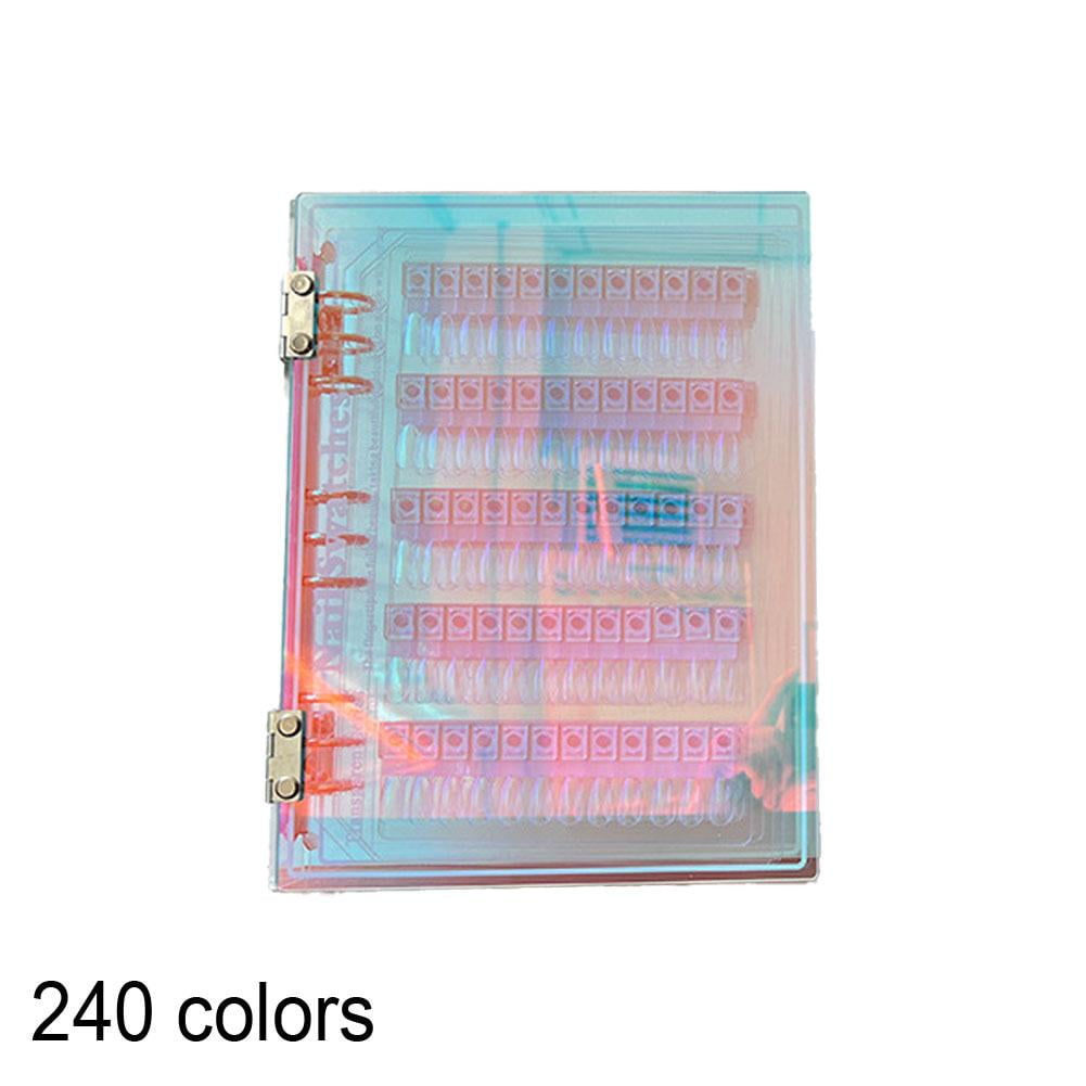 Magnetic Nail Swatches Book Large Capacity Exhibition Photo Album Card Clip Display Tips Nail Board Display Book displa nail book 240 240 swatchs Swatches 240 with magnetic n color book muestr