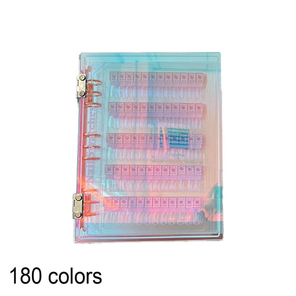 Magnetic Nail Swatches Book - Professional Nail Art Display Booklet for Manicurists, No Glue Needed with Detachable Tips & Self-Adhesive Labels, 120/180/240pcs