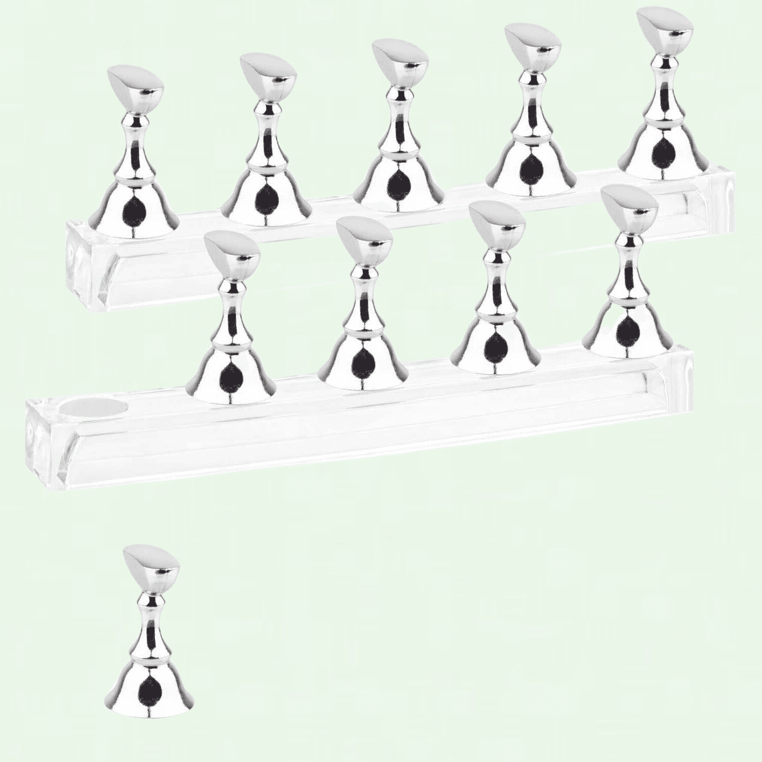 Nail Tips Practice Holder Set with Reusable Adhesive Putty