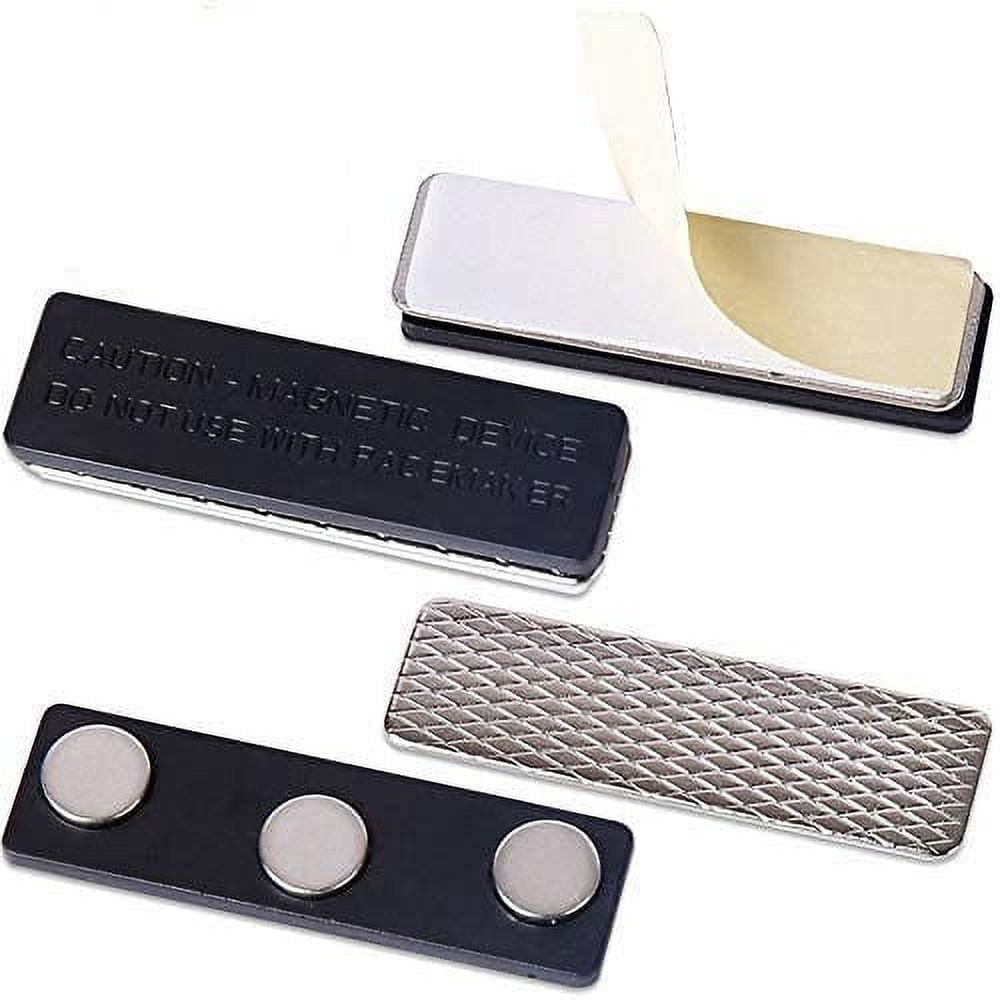 Magnetic Name Badge Holders with 3 Neodymium Magnets and Adhesive ...