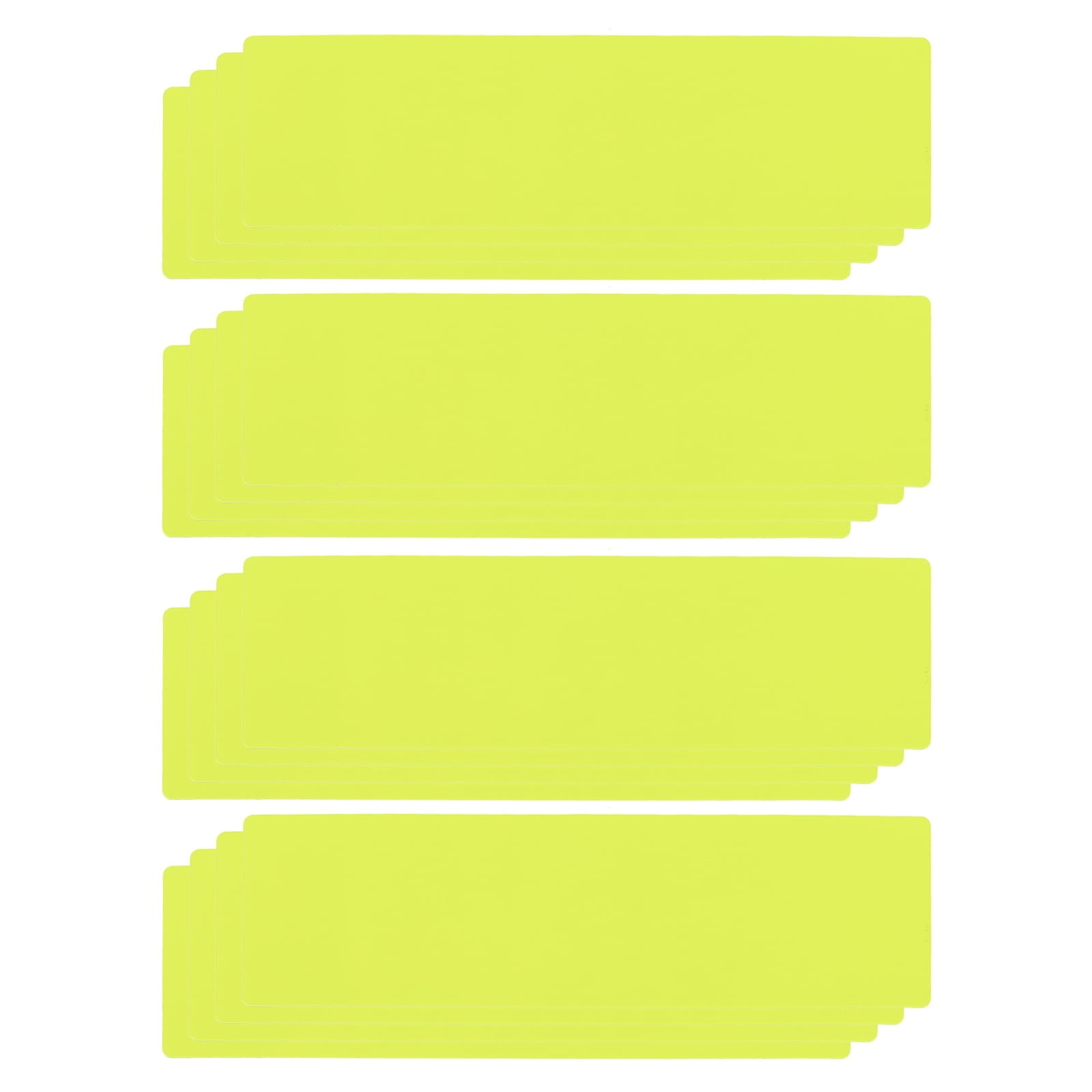 Magnetic Name Tag 8.27x2.3 Inch, Dry Erase Magnet Labels Waterproof Reusable Strips, 16 Pcs Fluorescent Green