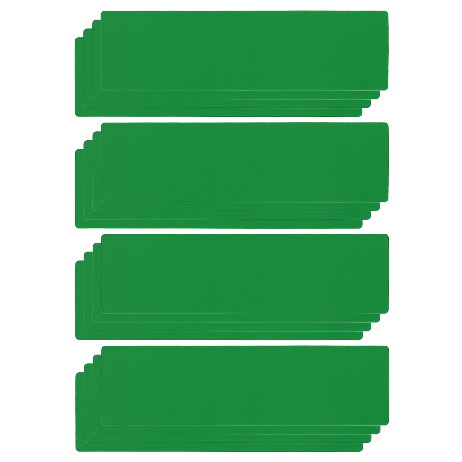 Magnetic Name Tag 8.27x2.3 Inch, Dry Erase Magnet Labels Waterproof Reusable Strips, 16 Pcs Green