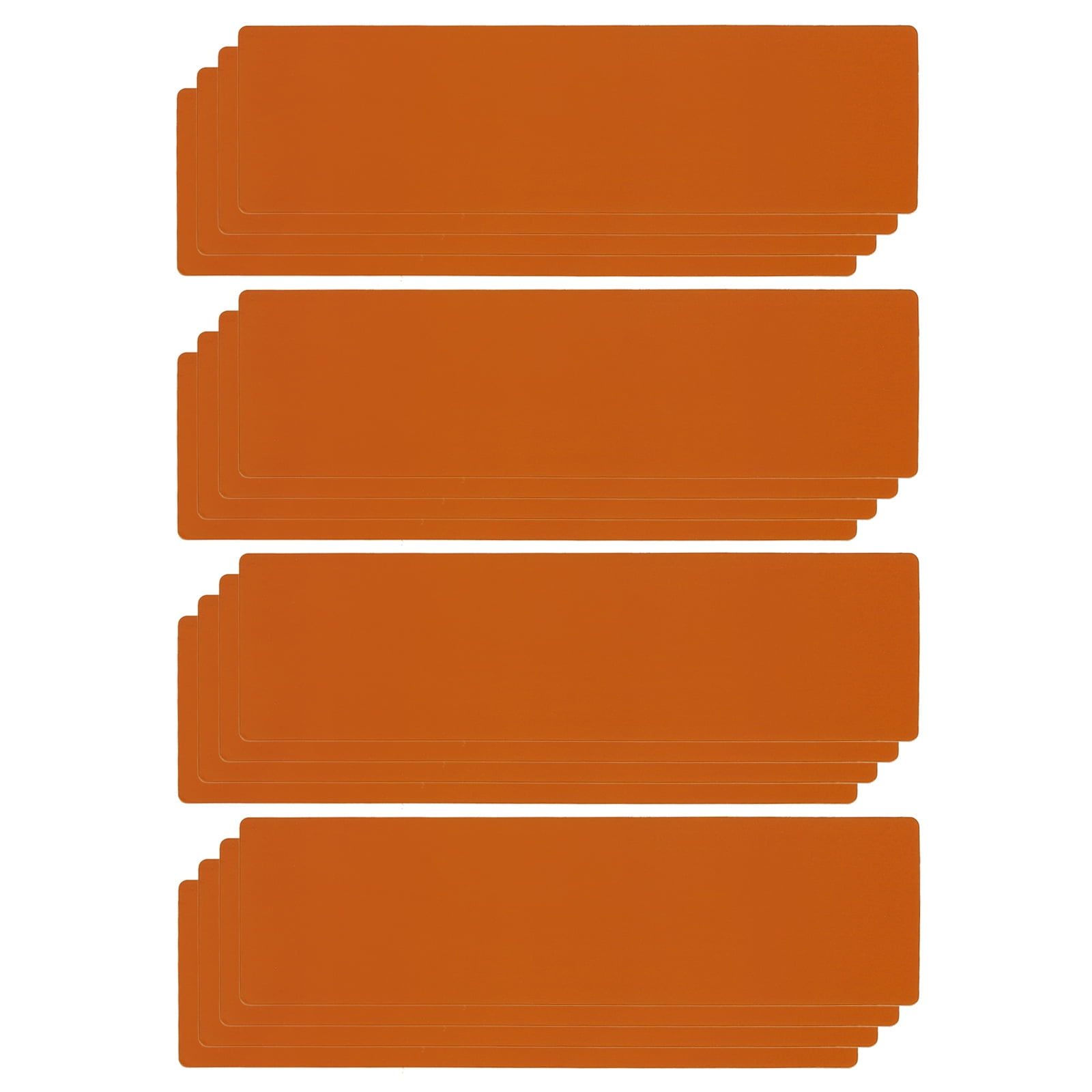 Magnetic Name Tag 8.27x2.3 Inch, Dry Erase Magnet Labels Waterproof Reusable Strips, 16 Pcs Orange