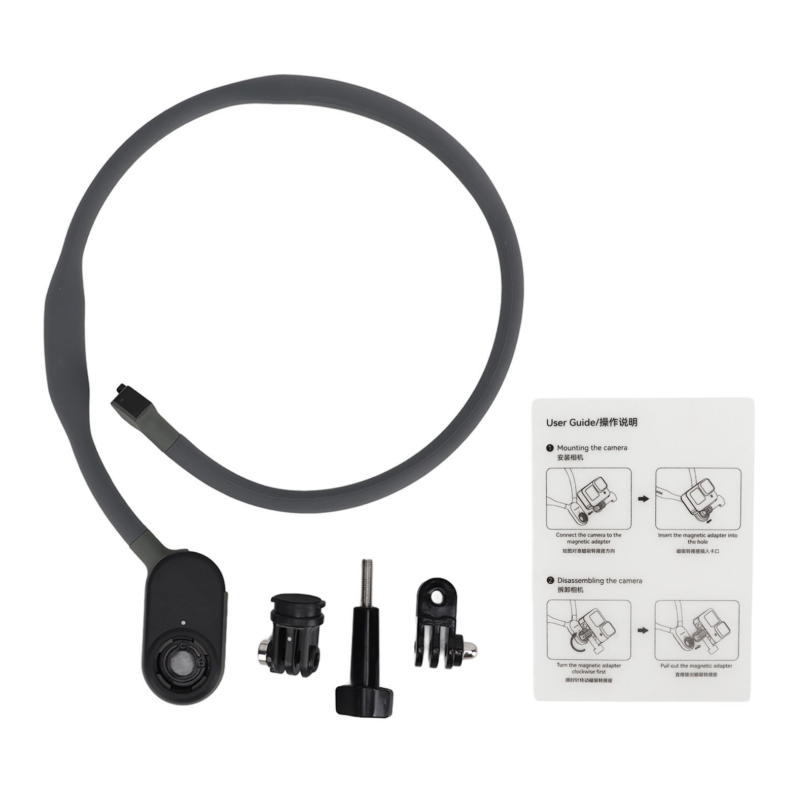 Magnetic Neck Holder 360 Degree Rotation Mobile Phone Camera Neck Mount Necklace