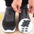 thumbnail image 1 of Magnetic No-Tie Shoelaces for Adults, Quick Easy Shoelace, for Casual Shoes, Sneaker Closure, Black, 1 of 9