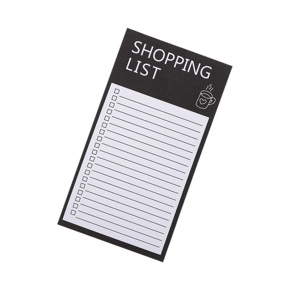 Magnetic Notepad for Fridge, To Do List Organizer, Kitchen Planner Memo Pad, Grocery List Notepad with Checklist,Shopping List Pad,List Notepad for Home Office Supplies,2.95x5.5 inch(Black)