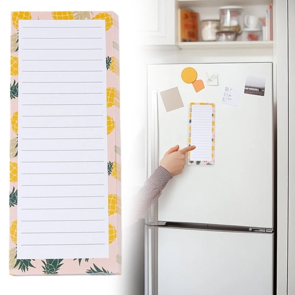 Magnetic Notepad,Grocery List & To-Do List Pad for Fridge,25 Pages/Pad,7.87"×4.72",1PC,Pineapple