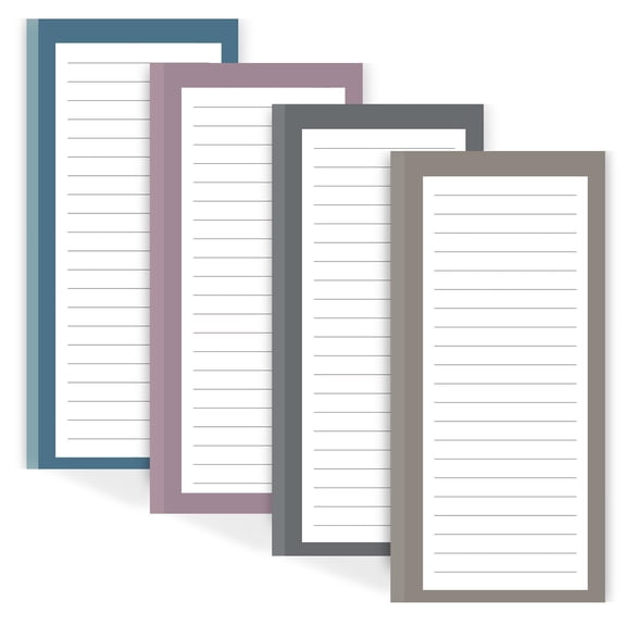 Magnetic Notepads for Refrigerator, 50 Pages per Pad, Grocery Shopping List Memo Pad with Strong Magnet Backing, Multi-Color Set for Kitchen Office Home Use, multicolor