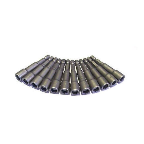 Magnetic Nut Setters 5/16 Inch Hex Shank - 12 Pack - Goliath Industrial MNS516 - 2-9/16" Long - 1/4" Drill Driver Bits - Vanadium Steel